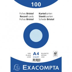 Bristol A4 uni bleu blister de 100