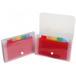 Trieur Pocket polypro Crystal 11x18cm 6 compartiments