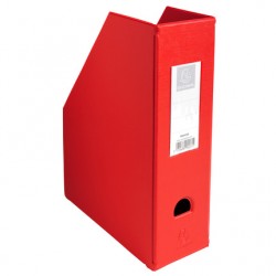 Porte-revues dos 100mm PVC rouge