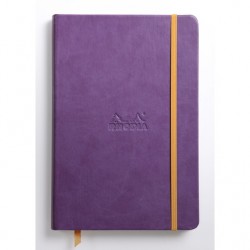Carnet Rhodiarama rigide + élastique A5 ligné 192 pages violet