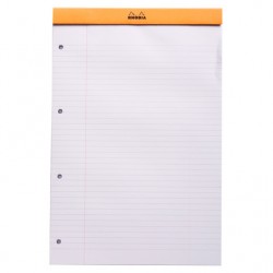Bloc Rhodia 21x31,8 ligné + marge perforé