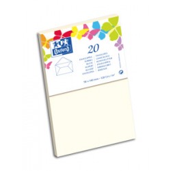 Enveloppe carte visite 90x140 120g beige paquet de 20