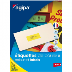 Etiquette multi-usage 105x37 jaune boîte de 1600