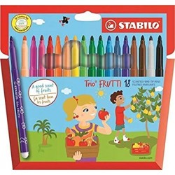 Feutre parfumé Trio Frutti pointe moyenne pochette de 18