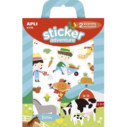 Sticker adventure enlevable Ferme