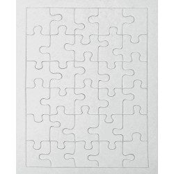 Puzzle carton 20x13cm à décorer 30 pièces