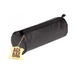 Trousse cuir Age Bag grande ronde Ø8 x 22mm noir