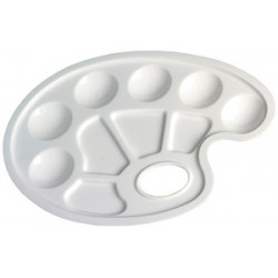 Palette peinture plastique ovale 23x17cm