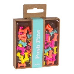 Push pin Fluor Collection boîte de 50