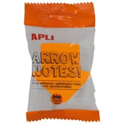 Notes flèche 70x70mm assorti 200 feuilles