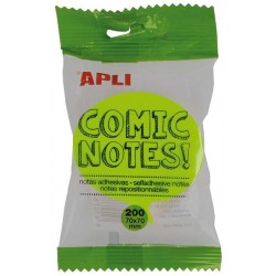 Notes bulle BD 70x70mm assorti 200 feuilles