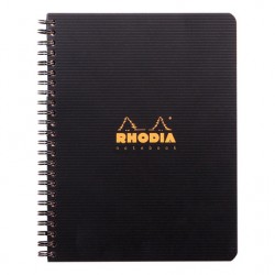 Notebook Rhodiactive polypro spiralé A5+ ligné perforé 6 trous 160 pages