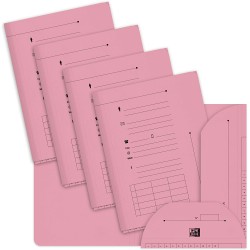 Chemise HV 2 rabats 240g rose paquet de 25