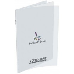 Cahier dessin piqué 17x22 polypro Conquérant 90g 32 pages