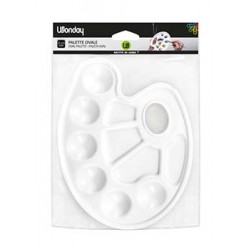 Palette peinture plastique ovale 23x16cm