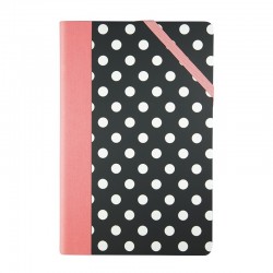 Carnet 134x205mm couverture rigide + élastique 5/5 Dotty