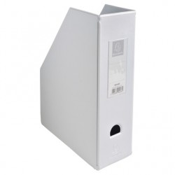 Porte-revues dos 100mm PVC blanc