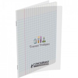 Cahier TP piqué 17x22 polypro Conquérant 64 pages incolore