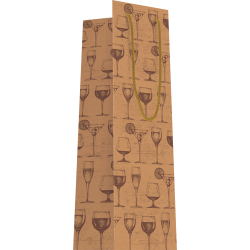 Sac bouteille + poignées cordelières 11x11x39