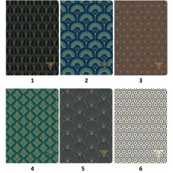 Carnet piqué A5 cousu fil ligné 96p "Neo Deco Winter"