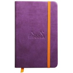 Carnet Rhodiarama rigide + élastique A6 ligné 192 pages violet