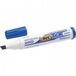 Marqueur Velleda Ecolutions pointe biseau trait 3,7-5,5mm bleu