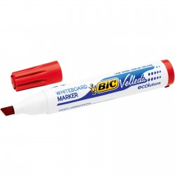 Marqueur Velleda Ecolutions pointe biseau trait 3,7-5,5mm rouge