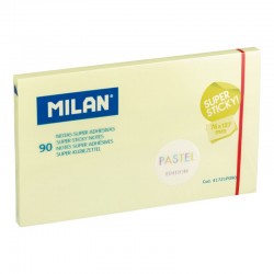 Notes adhésives 76x127mm Super Sticky jaune pastel 90 feuilles