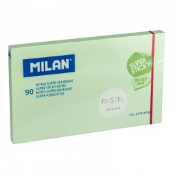 Notes adhésives 76x127mm Super Sticky vert pastel 90 feuilles