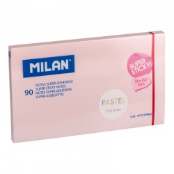 Notes adhésives 76x127mm Super Sticky rose pastel 90 feuilles