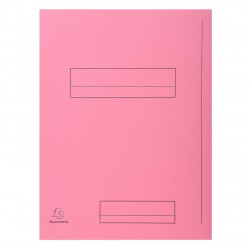 Chemise 2 rabats Super 210 pré-imprimée rose paquet de 50