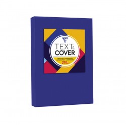 Couverture grain cuir A4 270g bleu roi paquet de 100