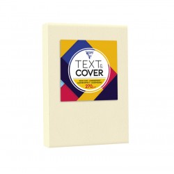 Couverture grain cuir A4 270g ivoire paquet de 100