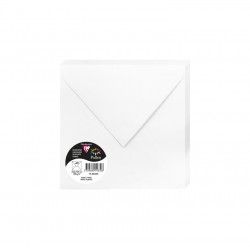 Enveloppe Pollen 165x165 gommée 120g blanc paquet de 20