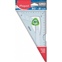 Equerre Geometric plastique 60° 21cm