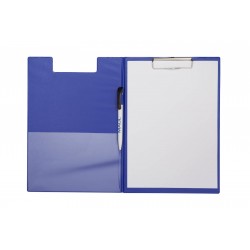 Porte-bloc A4 à rabat bleu