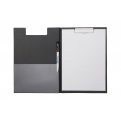 Porte-bloc A4 à rabat noir