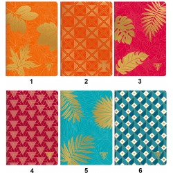 Carnet piqué A5 cousu fil ligné 96p « Neo Deco » collection mi-saison