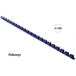 Reliure plastique 6 mm bleu boîte de 100