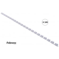 Reliure plastique 6 mm blanc boîte de 100