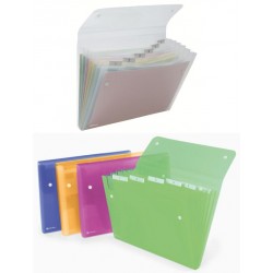 Trieur soufflets 6 compartiments translucide