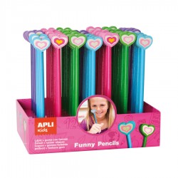 Crayon + gomme fantaisie Cœur