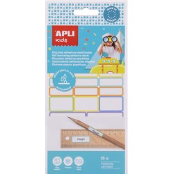 Etiquette plastifiée 3 tailles pochette de 35