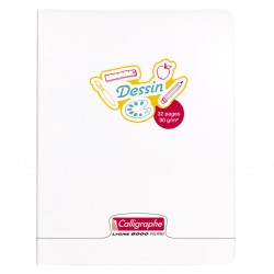 Cahier dessin piqué 17x22 polypro Calligraphe 90g 32 pages