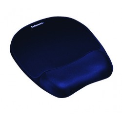 Tapis souris repose-poignet mousse bleu saphir
