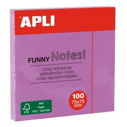 Apli Notes 75x75mm 100 feuilles violet