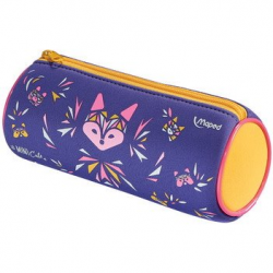 Trousse ronde Ø7,5 x 21 cm néoprène Mini Cute rose