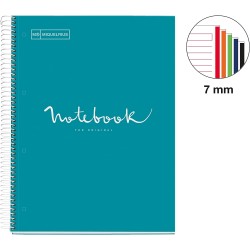 Notebook spiralé A4 240 pages ligné 90g couverture carte rigide formentera