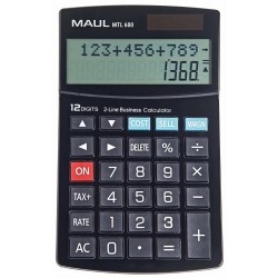 Calculatrice de bureau 12 chiffres 2 lignes MTL600 noir