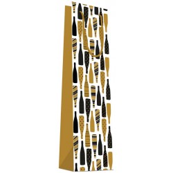 Sac bouteille + poignées cordelières 11x11x39cm